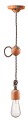 Lampa wisząca Ferroluce C660-1 Vintage Arancio Vintage Retro