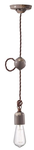 Lampa wisząca Ferroluce C660-1 Vintage Tortora Vintage Retro