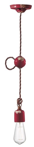 Lampa wisząca Ferroluce C660-1 Vintage Bordeaux Vintage Retro
