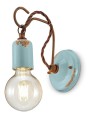 Kinkiet ceramiczny Ferroluce C665 Vintage Azzurro Vintage Retro