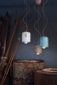 Lampa wisząca ceramiczna Ferroluce C984 Vintage Azzurro Vintage Retro