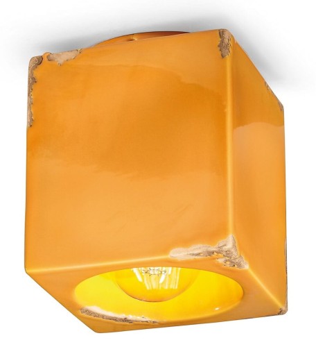Lampa sufitowa Ferroluce C987 Vintage Giallo Vintage Retro