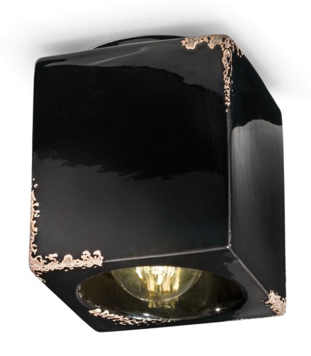 Lampa sufitowa Ferroluce C987 Vintage Nero Vintage Retro