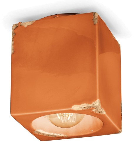 Lampa sufitowa Ferroluce C987 Vintage Arancio Vintage Retro