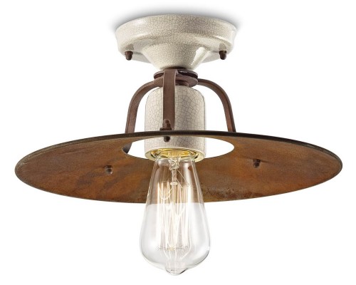 Lampa sufitowa loftowa Ferroluce C1434 Craquelé Grunge Retro