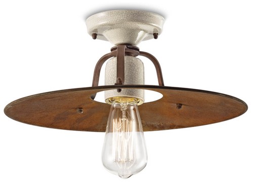 Lampa sufitowa loftowa Ferroluce C1435 Craquelé Grunge Retro
