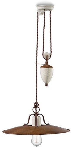 Lampa wisząca loftowa Ferroluce C1436 Craquelé Grunge Retro