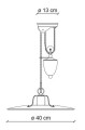 Lampa wisząca loftowa Ferroluce C1436 Craquelé Grunge Retro