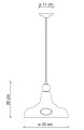 Lampa wisząca loftowa Ferroluce C1600 Vintage Bianco Grunge Retro
