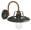 Kinkiet rustykalny Ferroluce C1440 Vintage Nero Country Retro