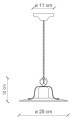 Lampa wisząca rustykalna Ferroluce C1441 Vintage Azzurro Country Retro