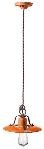 Lampa wisząca rustykalna Ferroluce C1441 Vintage Arancio Country Retro