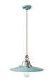 Lampa wisząca rustykalna Ferroluce C1443 Vintage Azzurro Country Retro