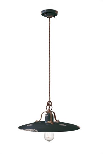 Lampa wisząca rustykalna Ferroluce C1443 Vintage Nero Country Retro