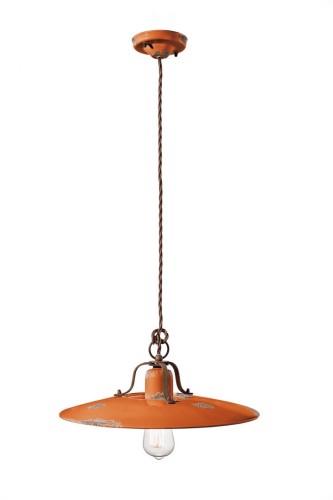 Lampa wisząca rustykalna Ferroluce C1443 Vintage Arancio Country Retro