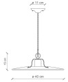 Lampa wisząca rustykalna Ferroluce C1443 Vintage Bordeaux Country Retro
