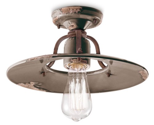 Lampa sufitowa rustykalna Ferroluce C1444 Vintage Tortora Country Retro