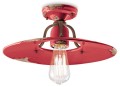 Lampa sufitowa rustykalna Ferroluce C1445 Vintage Rosso Country Retro