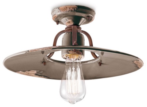 Lampa sufitowa rustykalna Ferroluce C1445 Vintage Tortora Country Retro