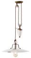 Lampa wisząca rustykalna Ferroluce C1446 Vintage Bianco Country Retro