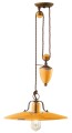 Lampa wisząca rustykalna Ferroluce C1446 Vintage Giallo Country Retro