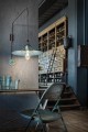 Lampa ścienna rustykalna Ferroluce C1447 Vintage Azzurro Country Retro
