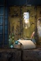 Lampa wisząca w stylu industrialnym Ferroluce C1520 Vintage Rosso Urban Retro