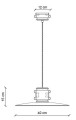 Lampa wisząca w stylu industrialnym Ferroluce C1522 Vintage Rosso Urban Retro