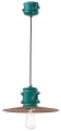 Lampa wisząca w stylu industrialnym Ferroluce C1522 Vintage Verde Urban Retro