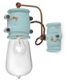 Kinkiet w stylu industrialnym Ferroluce C1523 Vintage Azzurro Urban Retro