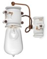 Kinkiet w stylu industrialnym Ferroluce C1523 Vintage Bianco Urban Retro