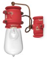 Kinkiet w stylu industrialnym Ferroluce C1523 Vintage Rosso Urban Retro
