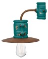 Lampa ścienna w stylu industrialnym Ferroluce C1524 Vintage Verde Urban Retro