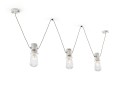 Lampa wisząca w stylu industrialnym 3 klosze Ferroluce C1742 Vintage Bianco Urban Retro