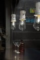 Lampa wisząca w stylu industrialnym 3 klosze Ferroluce C1742 Vintage Bianco Urban Retro