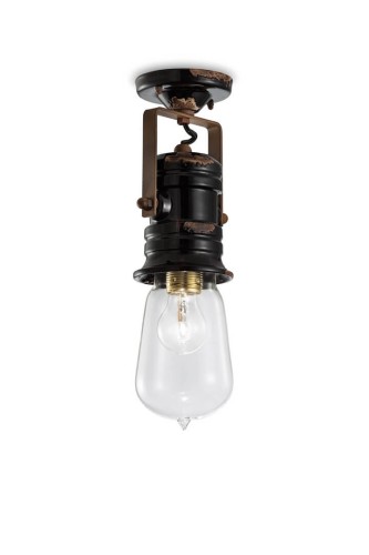 Lampa sufitowa Ferroluce C1744 Vintage Nero Urban Retro