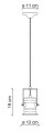 Lampa wisząca w stylu industrialnym Ferroluce C1840 Vintage Rosso Urban Retro