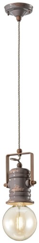 Lampa wisząca w stylu industrialnym Ferroluce C1840 Vintage Tortora Urban Retro