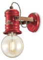 Kinkiet w stylu industrialnym Ferroluce C1843 Vintage Rosso Urban Retro
