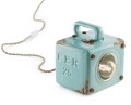 Lampa stołowa w stylu loft Ferroluce C1650 Vintage Azzurro Industrial Retro