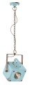 Lampa wisząca w stylu loft Ferroluce C1652 Vintage Azzurro Industrial Retro