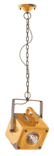 Lampa wisząca w stylu loft Ferroluce C1652 Vintage Giallo Industrial Retro