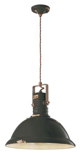 Lampa wisząca w stylu loft Ferroluce C1690 Vintage Nero Industrial Retro