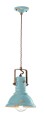 Lampa wisząca w stylu loft Ferroluce C1691 Vintage Azzurro Industrial Retro