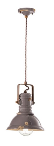 Lampa wisząca w stylu loft Ferroluce C1691 Vintage Tortora Industrial Retro