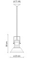Lampa wisząca w stylu loft Ferroluce C1691 Vintage Tortora Industrial Retro