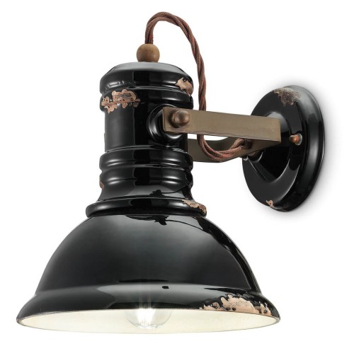 Kinkiet w stylu loft Ferroluce C1693 Vintage Nero Industrial Retro