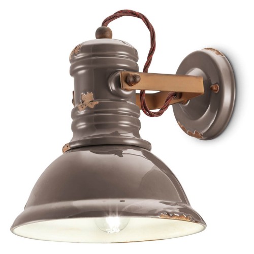 Kinkiet w stylu loft Ferroluce C1693 Vintage Tortora Industrial Retro