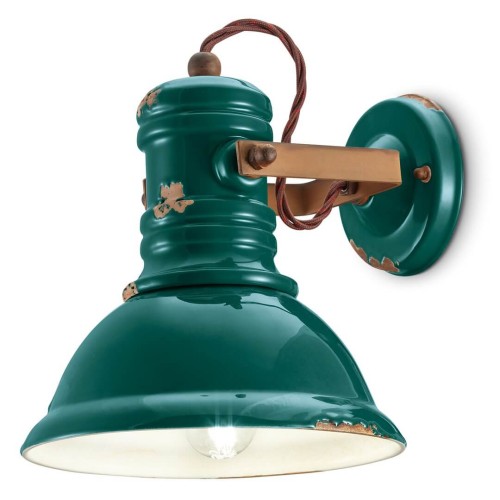 Kinkiet w stylu loft Ferroluce C1693 Vintage Verde Industrial Retro