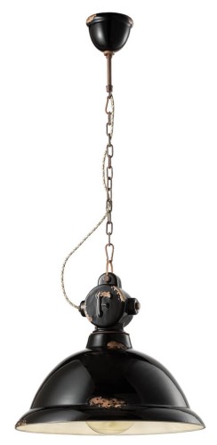 Lampa  wisząca w stylu loft Ferroluce C1710 Vintage Nero Industrial Retro